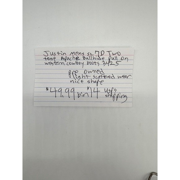 Justin Mens 7D Two Tone Apache Bullhide Pull On Western Cowboy Boots - Picture 3 of 13